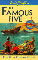 englisches Buchcover: "Five on a treasure island" (A)