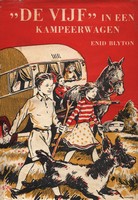 niederländisches Buchcover: "De Vijf in een kampeerwagen" (E)